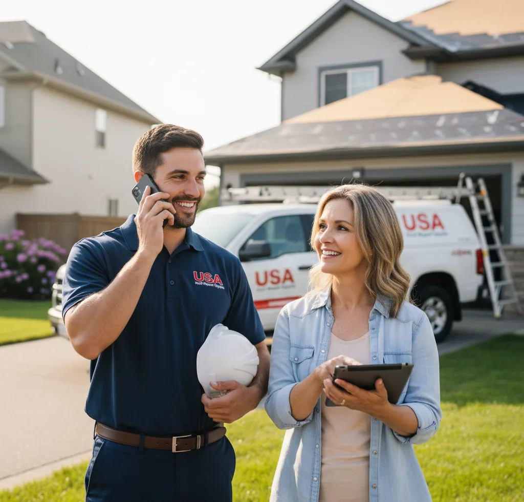 USA Roof Repair Experts customer support in Rockfield